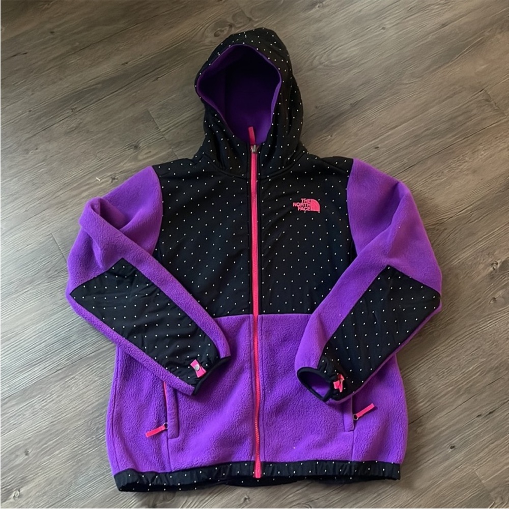 The North Face Purple Fleece Jacket with Pink Trim